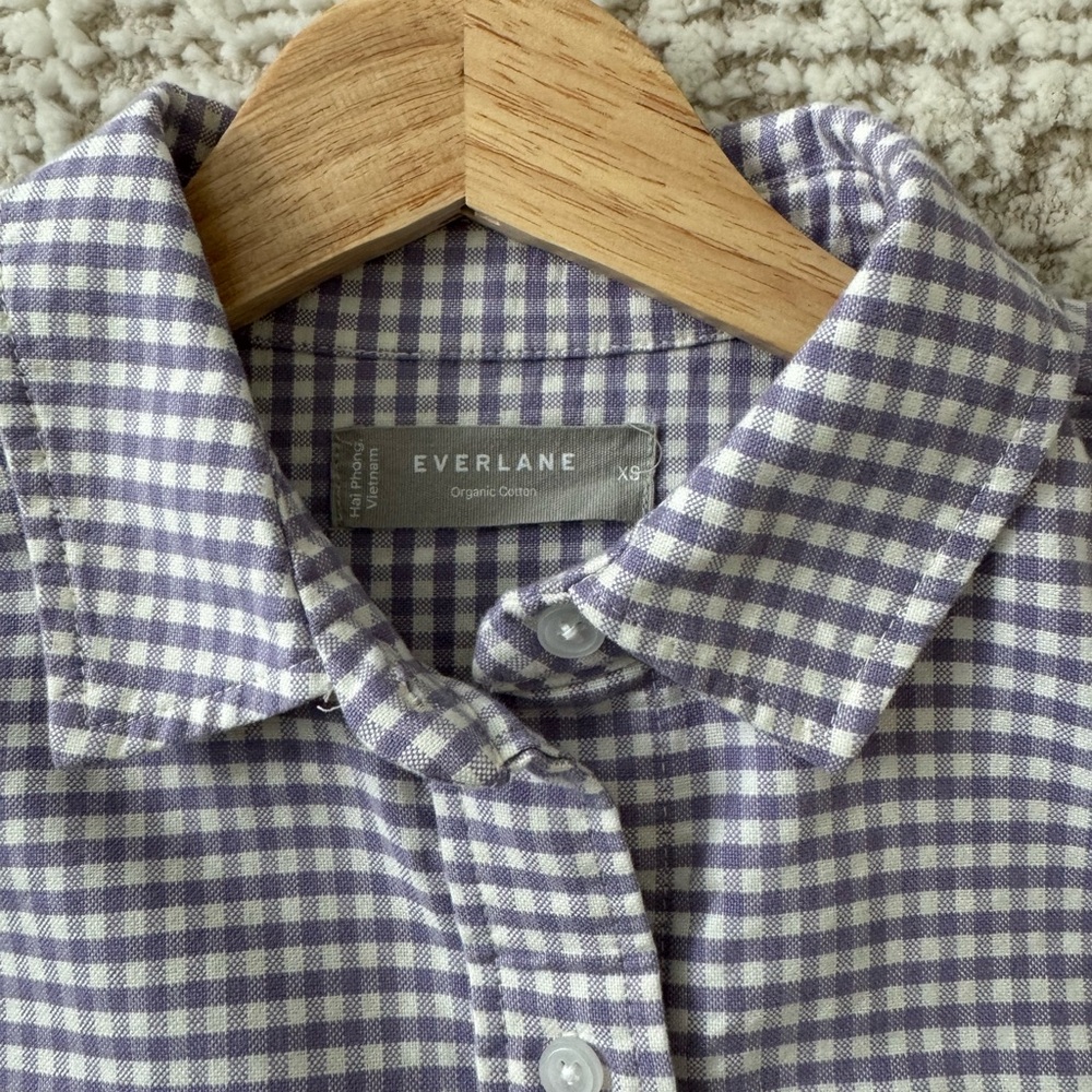 Everlane Purple Gingham Shirt